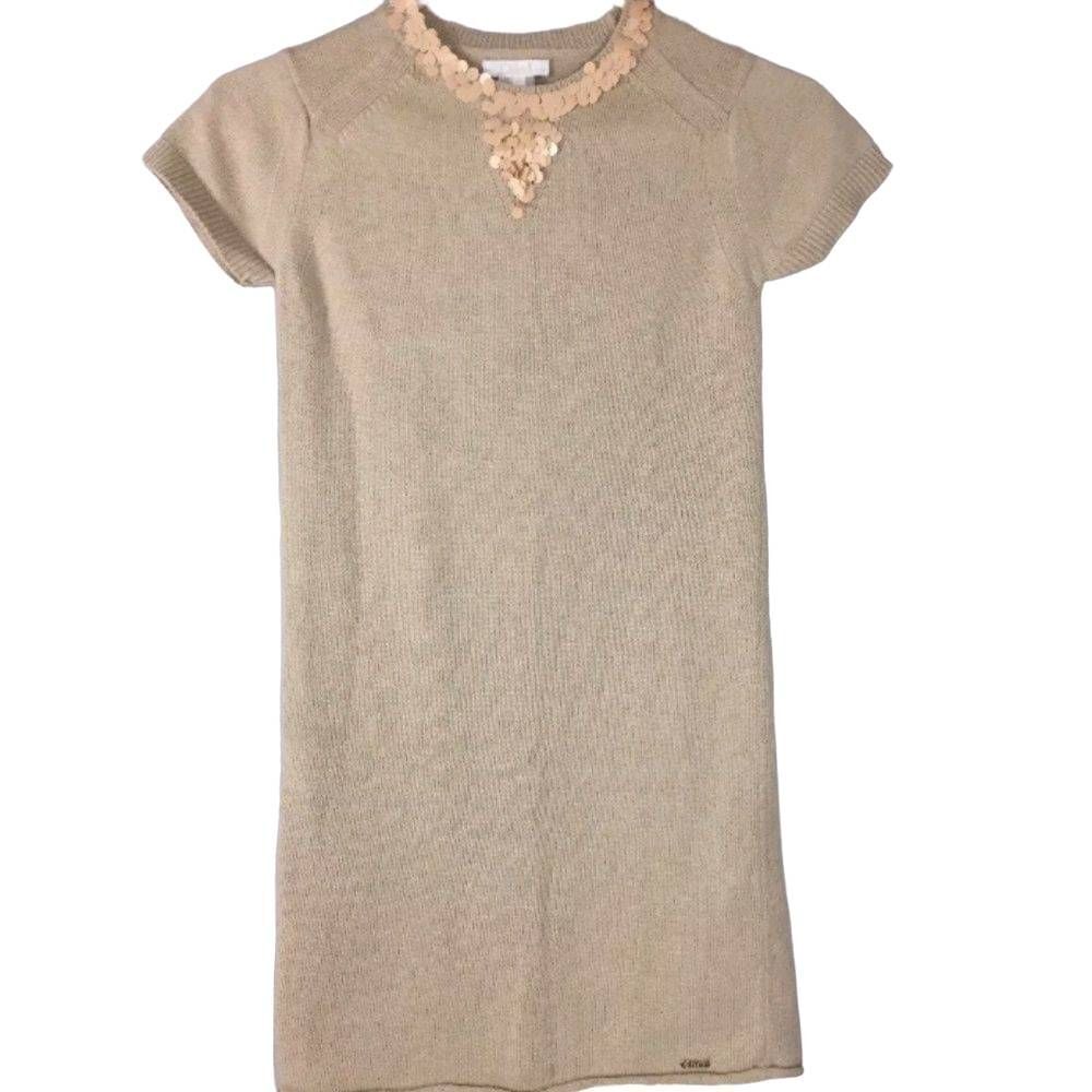 Chloe girls sequin sweater dress short sleeve